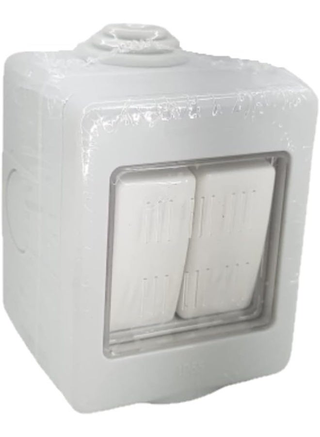Royal Apex Outdoor Waterproof Weatherproof Switch Socket Ip55 Grey 2 Gang 2 Way Socket 