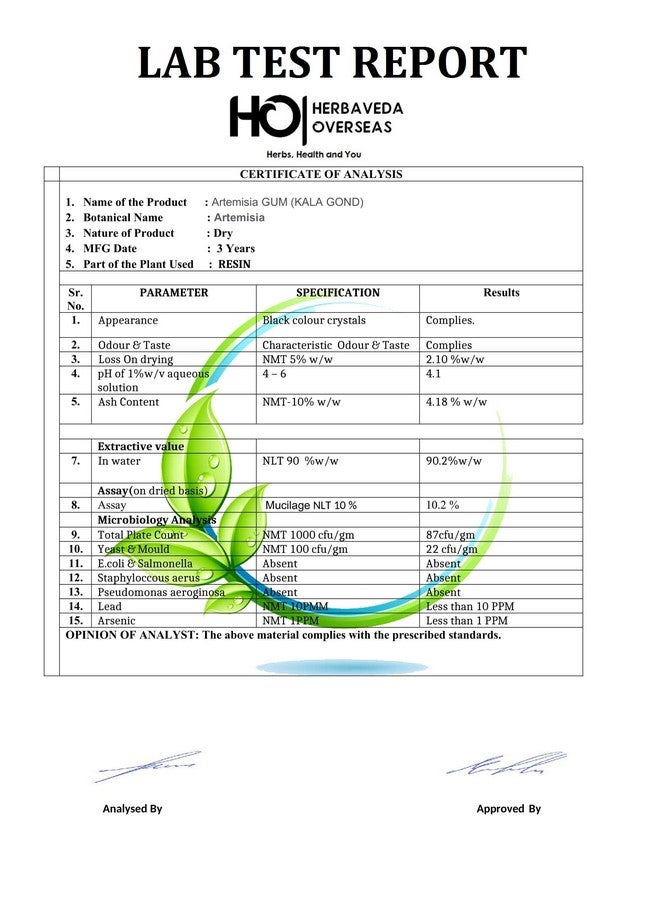 LEANBEING Herbaveda - Kala gond | Gond Siyah | Good for Joints | - (100g) Lab Certified - Image 3