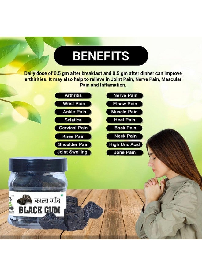 LEANBEING Herbaveda - Kala gond | Gond Siyah | Good for Joints | - (100g) Lab Certified - Image 2
