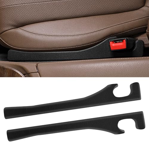 Bcautay 2 Pack Car Seat Gap Filler Car Seat Gap Interior Universal Fit PU Leather Car Seat Gap Plug for Filling Gaps Between Seats and Consoles Stop Things from Dropping - Image 1