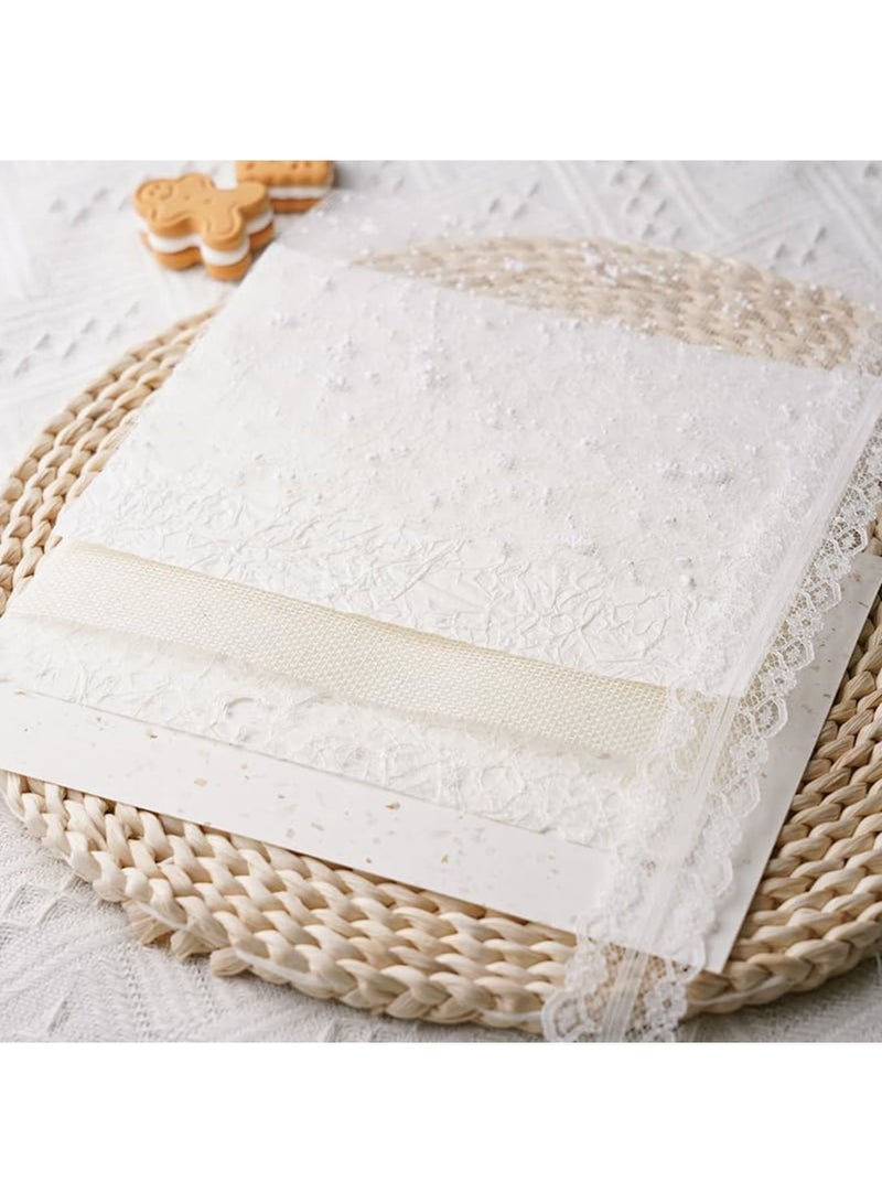 SYOSI Scrapbook Paper, 15 Pcs Handmade Textured Art Paper A5 Sheets, Colorful Mesh Special Craft Paper for Junk Journals Scrapbooking DIY Card Making and Creative Projects, 14.7x20.8 cm - Image 2