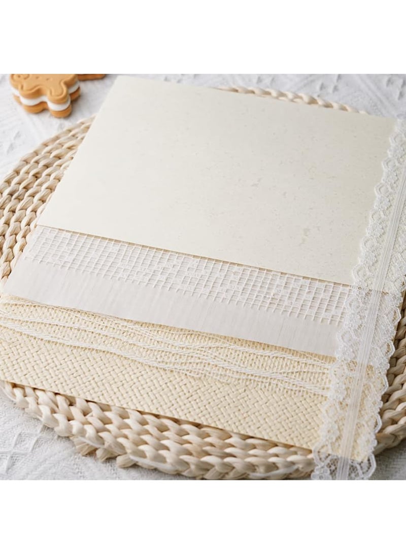 SYOSI Scrapbook Paper, 15 Pcs Handmade Textured Art Paper A5 Sheets, Colorful Mesh Special Craft Paper for Junk Journals Scrapbooking DIY Card Making and Creative Projects, 14.7x20.8 cm - Image 3