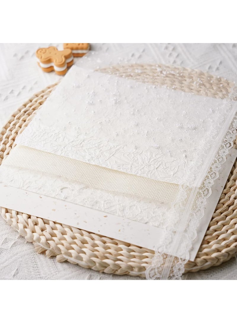 SYOSI Scrapbook Paper, 15 Pcs Handmade Textured Art Paper A5 Sheets, Colorful Mesh Special Craft Paper for Junk Journals Scrapbooking DIY Card Making and Creative Projects, 14.7x20.8 cm - Image 5