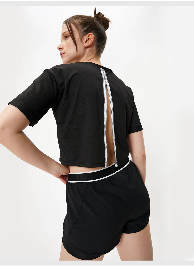 KOTON Back Cut Out Detail T-Shirt