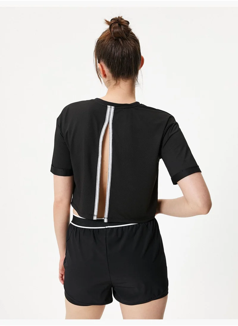 KOTON Back Cut Out Detail T-Shirt