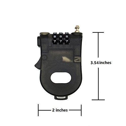 ERCRYSTO Crysto 3-Foot Retractable Cable Password Lock (Black) - Image 2