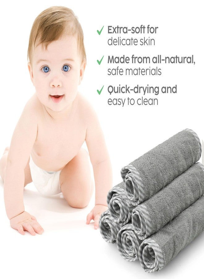 San Francisco Baby Washcloths for Newborn - Rayon from Bamboo Washcloths, Baby Wash Cloths Soft, Wash Cloths for Babies, Baby Wash Cloth - 6 Pieces, Gray - Image 5