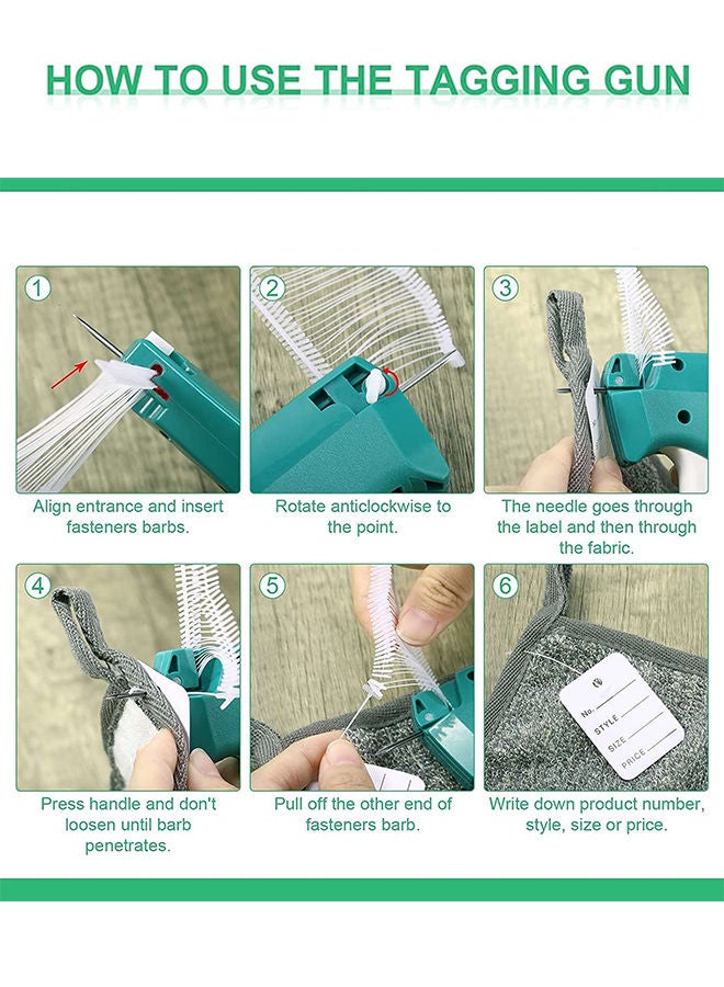VINSOC Tagging Machine for Clothing, Standard Retail Price Tag Attacher Kit for Clothes Labeler with 6 Needles & 2000pcs Barbs Fasteners for Store Warehouse Consignment Garage Yard Sale - Image 5