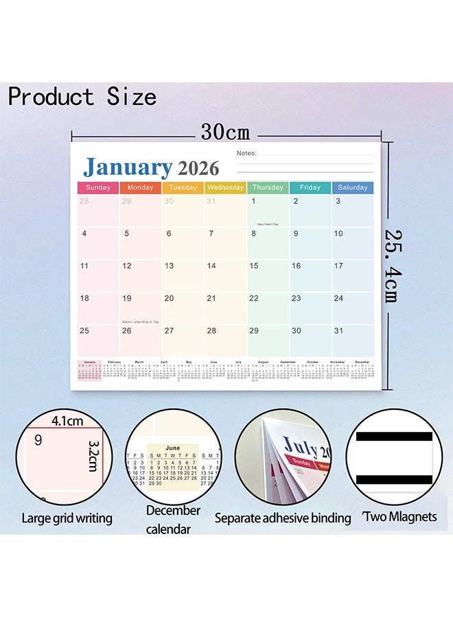 Lemon Magnetic Calendar for Fridge, 18 Months Wall Calendar Jan 2026 - Jun 2027, Refrigerator Calendar Suitable for Keeping Important Dates, Perfect for Organizing - Image 2