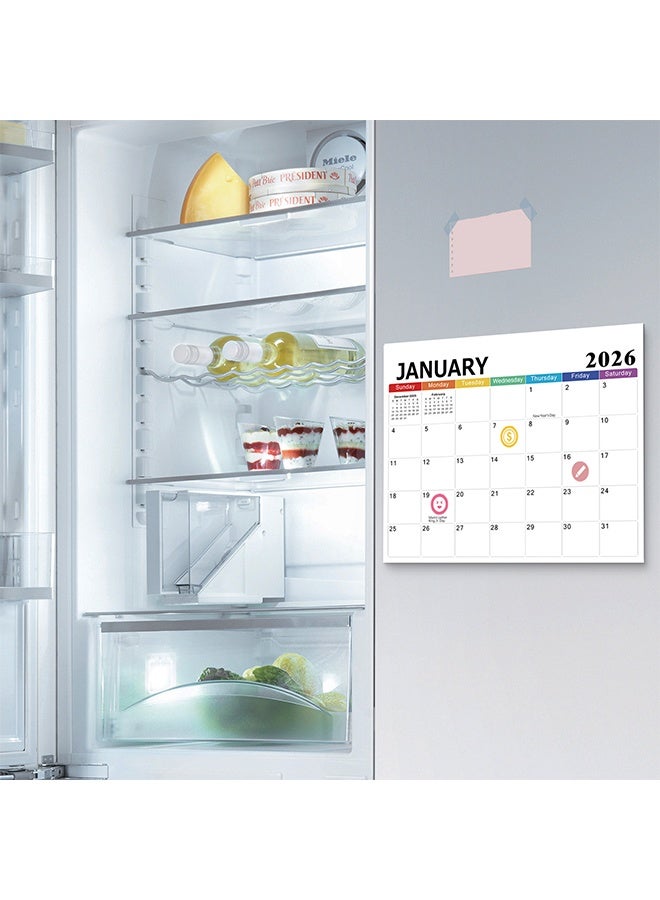 Lemon Magnetic Calendar for Fridge, 18 Months Wall Calendar Jan 2026 - Jun 2027, Refrigerator Calendar Suitable for Keeping Important Dates, Perfect for Organizing - Image 5