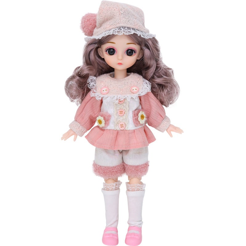 EHOME 30cm Barbie Doll Toy Girl Dress up Doll Pink - Image 3