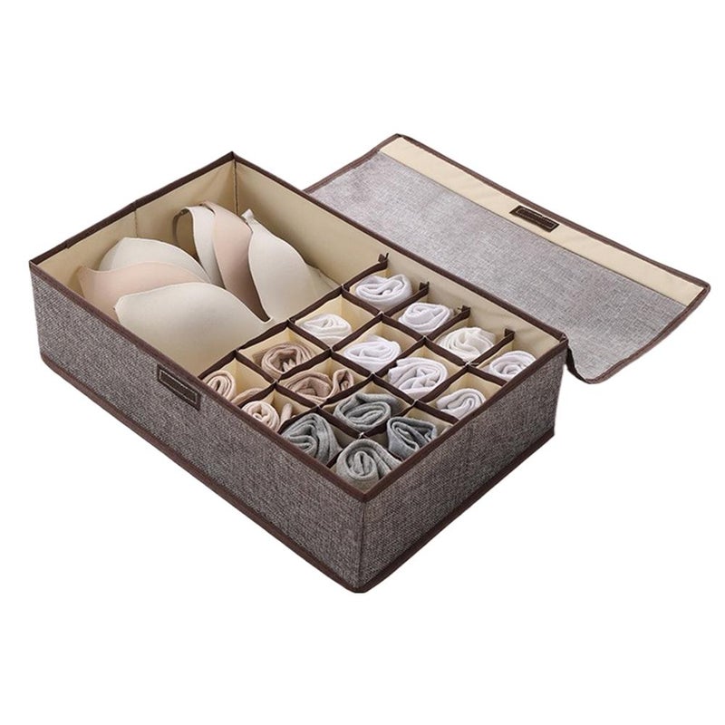 Underwear storage box, drawer-style fabric, household use, sock and underwear organizer, wardrobe storage, a must-have for storing intimate clothing. - Image 3