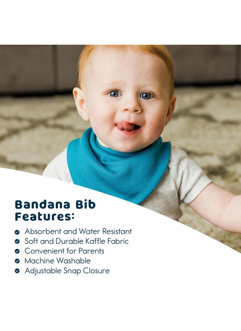 Tiny Twinkle Tiny Twinkle Bandana Scarf Bibs 10 Pack - Water Resistant and Absorbent Infant Drool and Teething Bandana Baby Bibs (Boy Set 10-Pack)  - Image 2