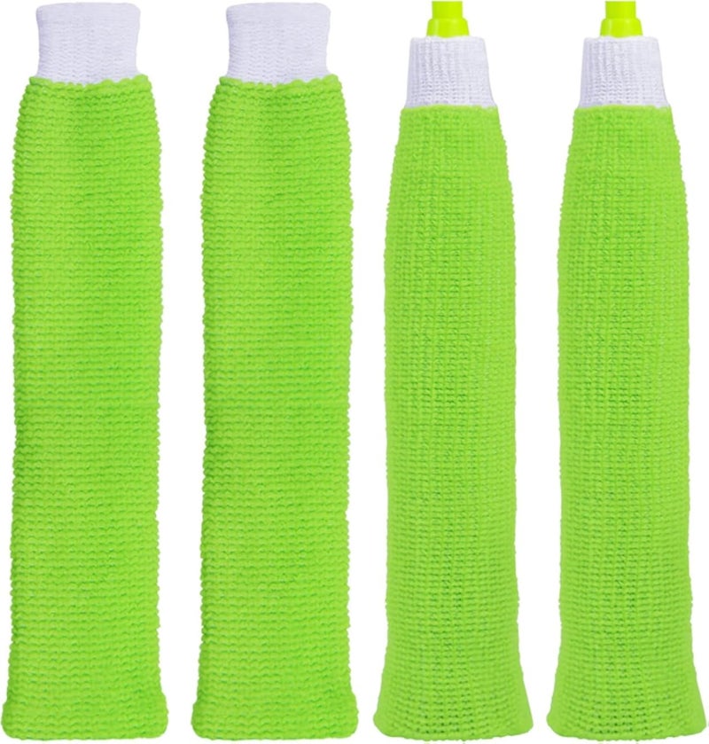 Azonee Tennis Racket Overgrip, 2Pcs Green Cotton Super Absorbent Towel Grip Anti-Skid Sweatband Racquet Wraps Sleeve for Tennis Badminton Handle