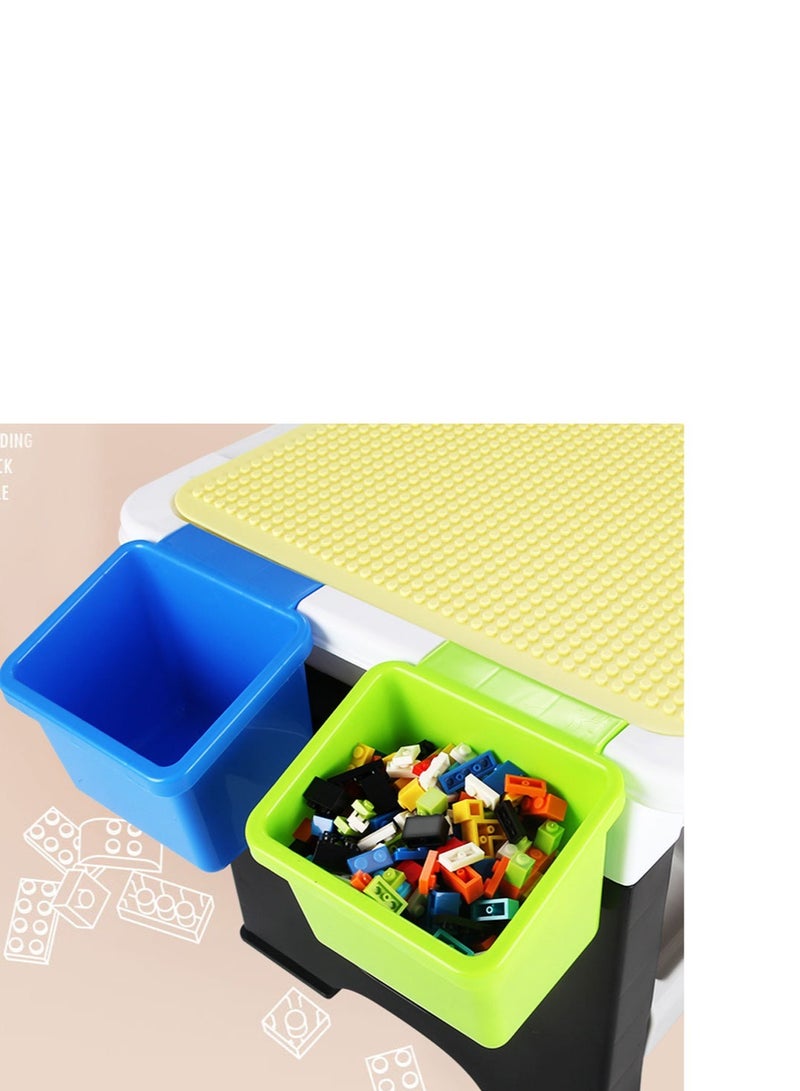 3 In One Activity And Block Table Toys Table 300 Blocks Compatible Study Table Water Play Table Sand Table Multipurpose Table Boys Girl Kids Furniture Sensory Play Homeschooling  - Image 5