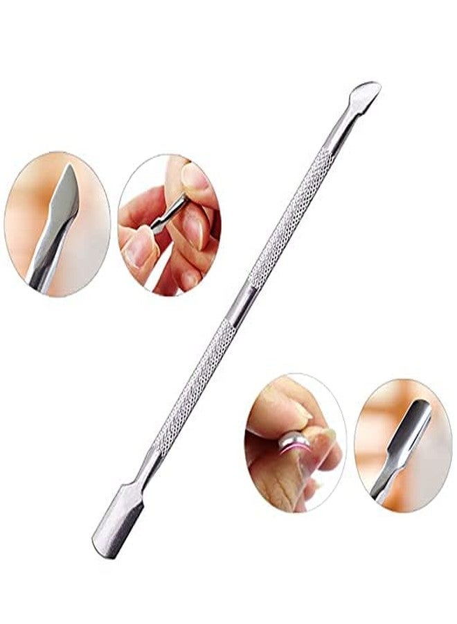 Gleevia 4Pcs Cuticle Pusher Remover and Cutter, Creatiee Double Ended Stainless Steel Cuticle Cleaner Nail Gel Polish Removal, Manicure Pedicure Nail Tools for Fingernails Toenails - Professional & Durable - Image 5