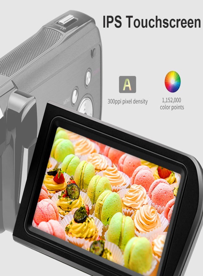 ORDRO AC2 4K Digital Video Camera Camcorder DV Recorder 48MP 30X Digital Zoom IR Night Vision 3.0 Inch IPS Touchscreen with Battery Remote Control Carry Bag - Image 2