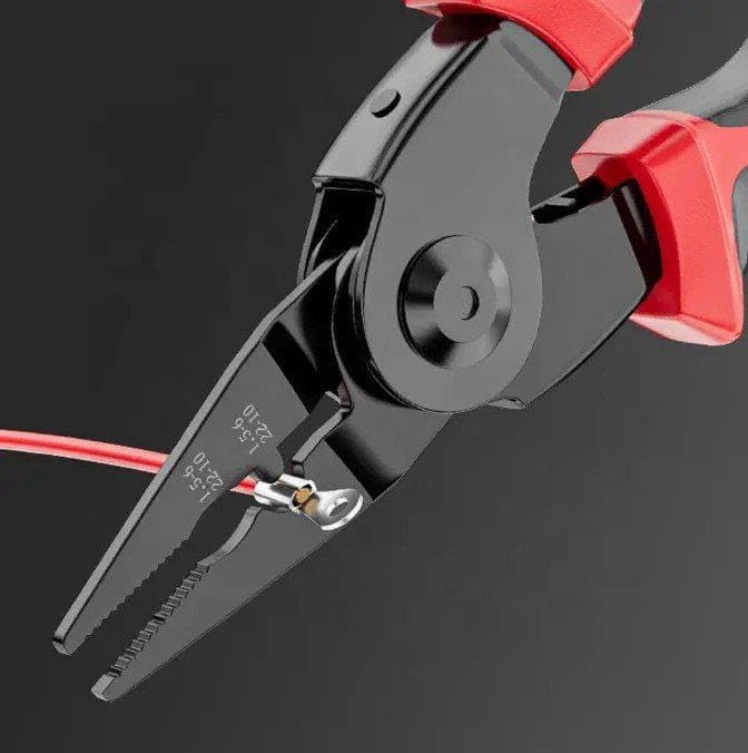 NISHIV 5In1 Multifunctional Wire Stripper Combination Interchangeable Pliers Adjustable Cable Cutter for Precision Work Durable Stainless Steel Electricians Scissor with Storage CasePack Of 1 - Image 4