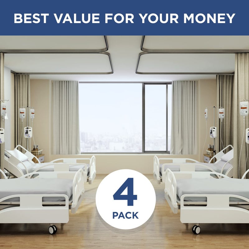 SHOPBEDDING 4 Pack Fitted Hospital Bed Sheets - Cotton Rich Soft Knitted Jersey Sheet 36  x 84  x 12""  - Image 5