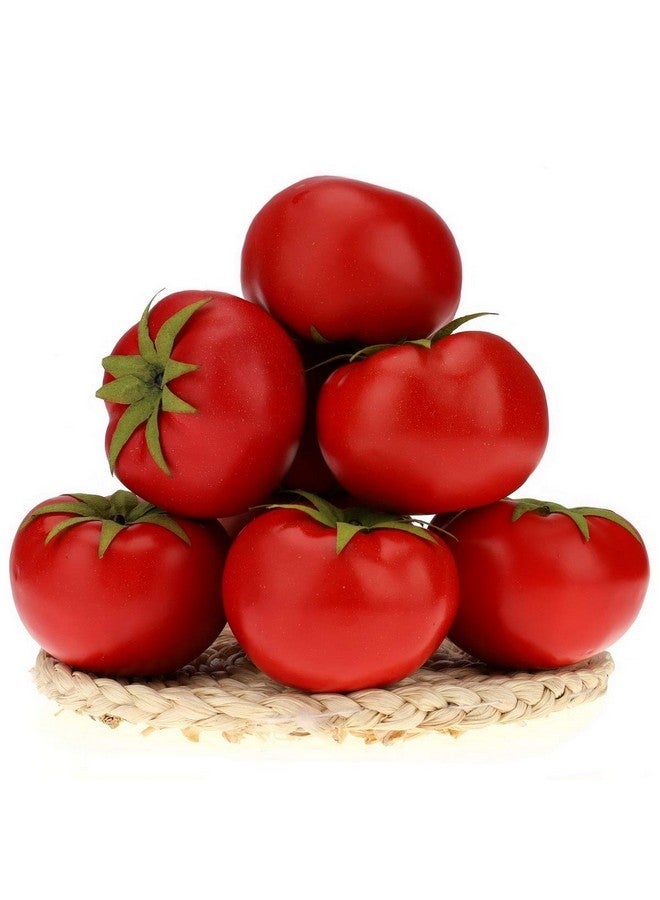 جريسورث 6 قطع من Gresorth محاكاة واقعية للطماطم والفواكه والخضروات المزيفة لتزيين المنزل والحفلات والمطبخ ولعبة الطعام - Image 1