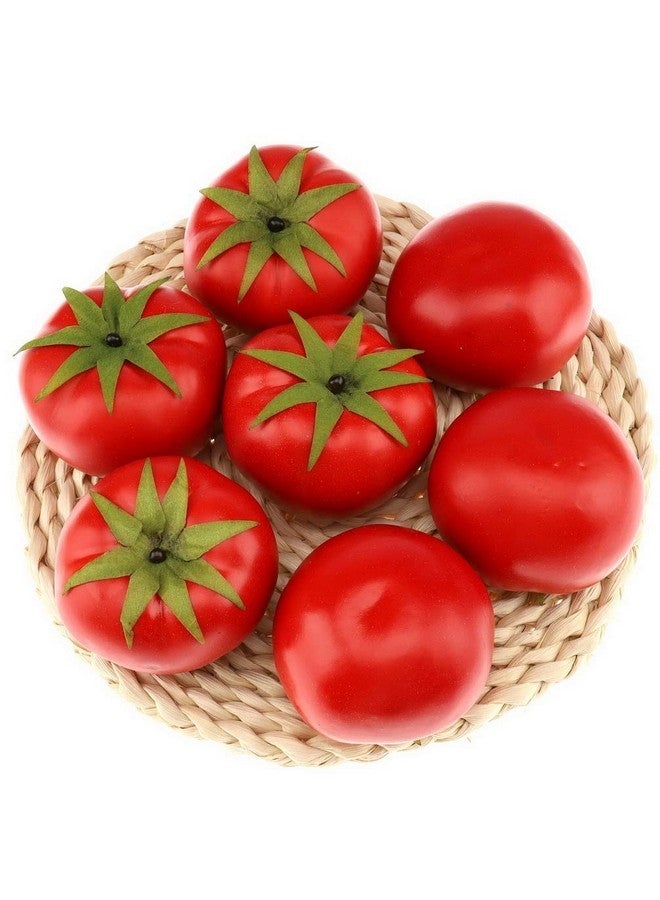 جريسورث 6 قطع من Gresorth محاكاة واقعية للطماطم والفواكه والخضروات المزيفة لتزيين المنزل والحفلات والمطبخ ولعبة الطعام - Image 2