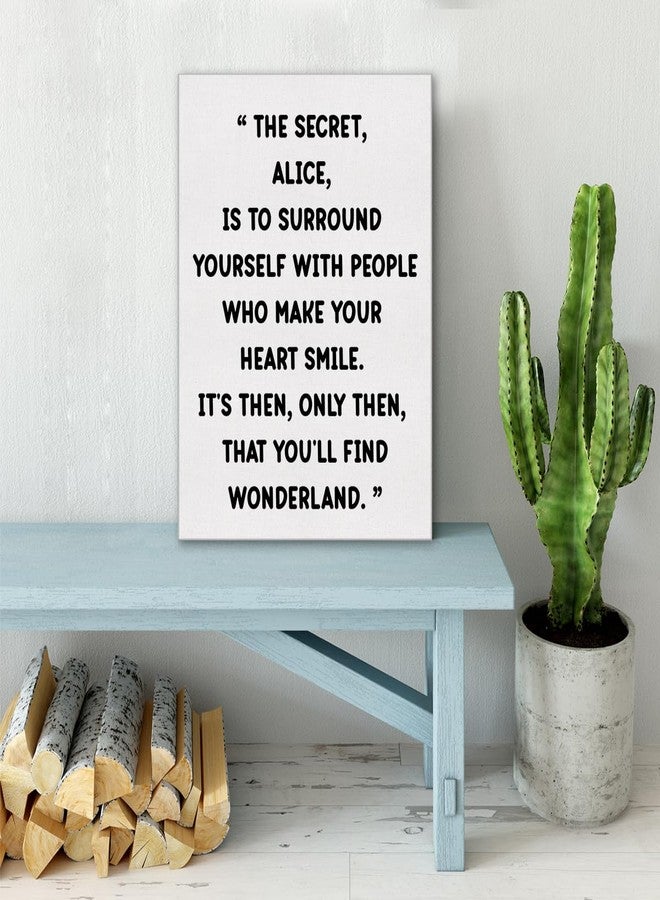 Zauly Canvas Art Print Alice in Wonderland Quote 12"x15" Framed Ready to Hang Home Office Living Room Decor - Image 5