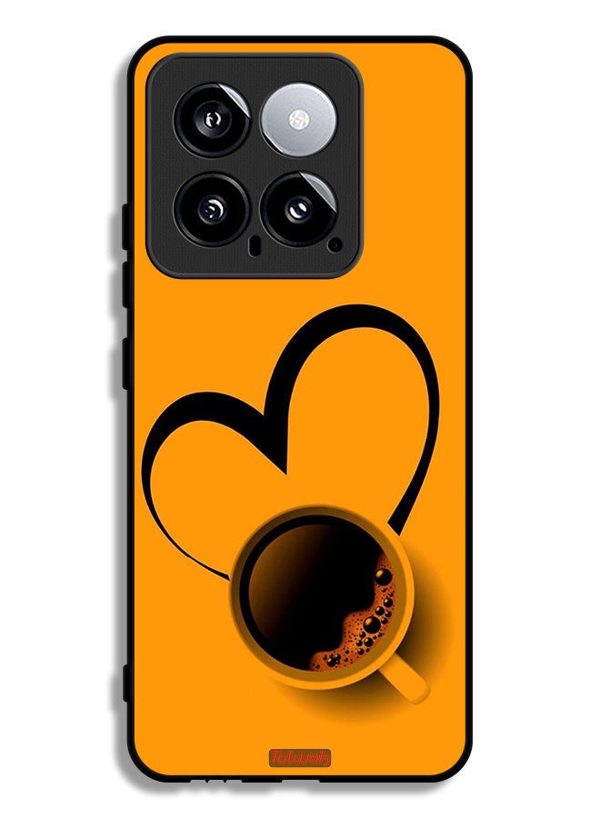 Tolwak Xiaomi 14 Protective Case Cover Coffee Cup Art - Image 1