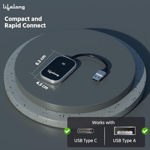 Lifelong Wireless Android Auto Adapter and Wireless Carplay Adapter for Car | Converts Wired to Wireless | Includes USB C/A | No App Required | 2 in 1 Stick Cast - Supports Bluetooth & Wi-Fi (LLECA18) - Image 5