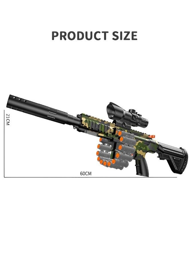 GROIC - مسدس لعبة M416 رصاصات ناعمة، لعبة مسدس تفجير رغوي، ألعاب الرماية رشاش ألعاب M416 مسدس رصاص ناعم مع رصاصة إيفا الناعمة وملحقاتها - Image 1
