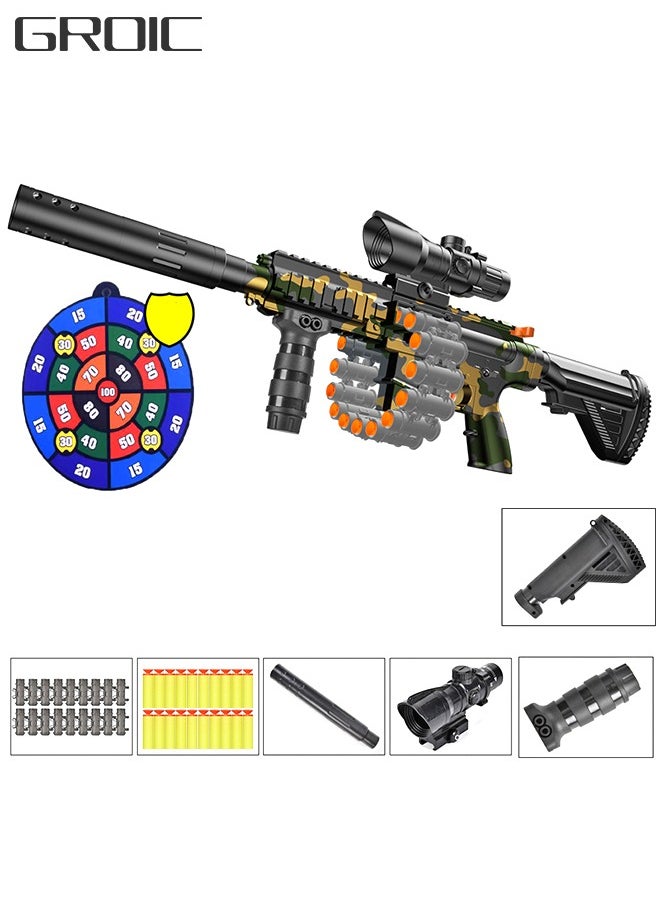 GROIC - مسدس لعبة M416 رصاصات ناعمة، لعبة مسدس تفجير رغوي، ألعاب الرماية رشاش ألعاب M416 مسدس رصاص ناعم مع رصاصة إيفا الناعمة وملحقاتها - Image 1