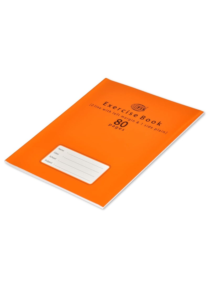 FIS - Exercise Book 80 Pages 2 Line Single Side - Plain Pack Of 12 FSEB2LP80N - Image 1