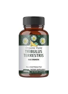 Tribulus Terrestris Extract Capsules for Men - 22000mg -Tribulus Terrestris Supplements with Concentrated Moringa & Black Pepper - Energy & Stamina Booster - Non-GMO 120 Veggie Capsule