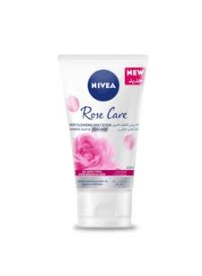 Nivea Daily  Face Scrub, Mineral Clay , Hyaluron Rose, FOR ALL SKIN TYPES, EVEN SENSTIVE SKIN 150ml