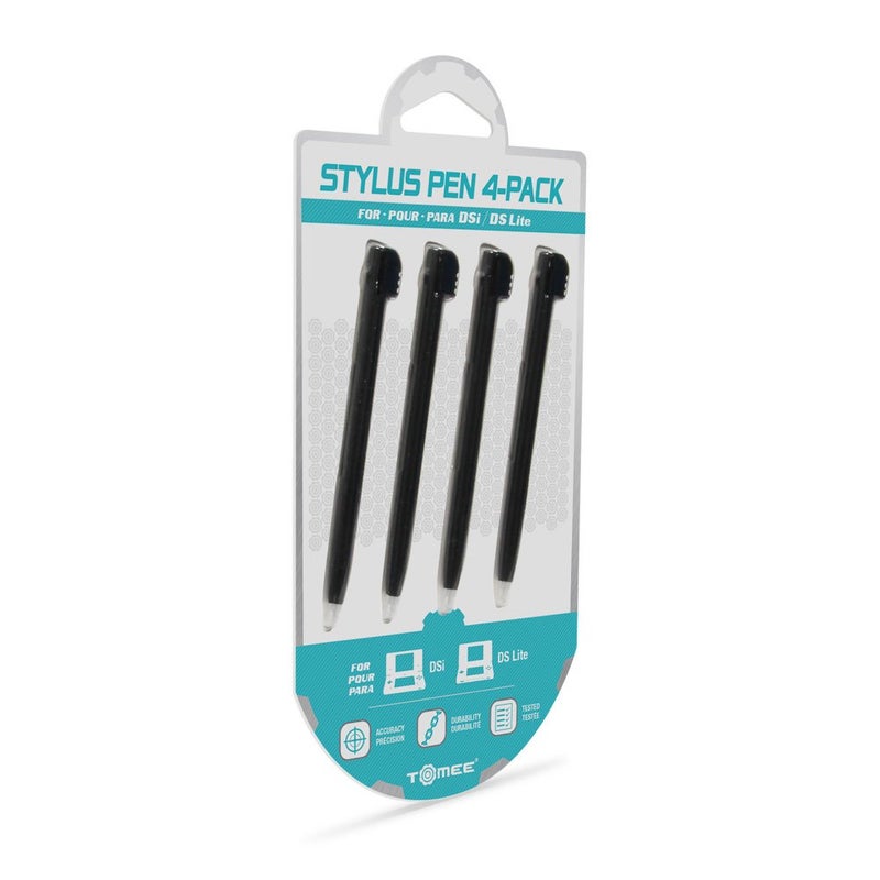 Tomee Stylus Pen Set (4-Pack) – Replacement Touch Screen Stylus for Nintendo DS Lite & DSi – Black - Image 2
