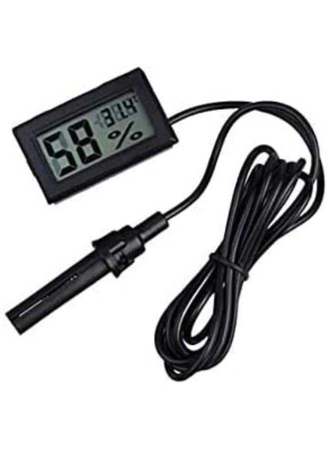 Generic Mini Digital LCD Thermometer Hygrometer with Wire Humidity and Temperature Meter Indoor Black/White - Image 4