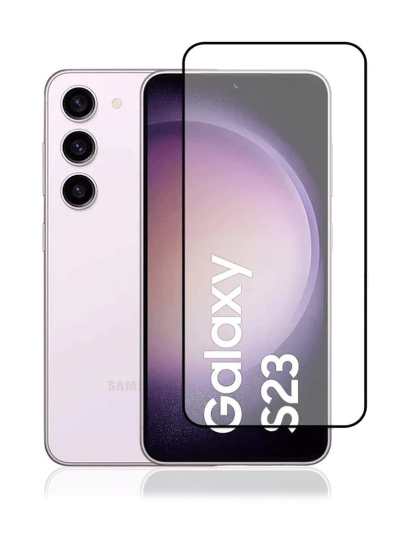 Generic Samsung Galaxy S23 - Finger Print Unlocking Edge to Edge Tempered Glass Screen Protector with high transparency, high sensitivity and delicate touch feeling.  - Image 1
