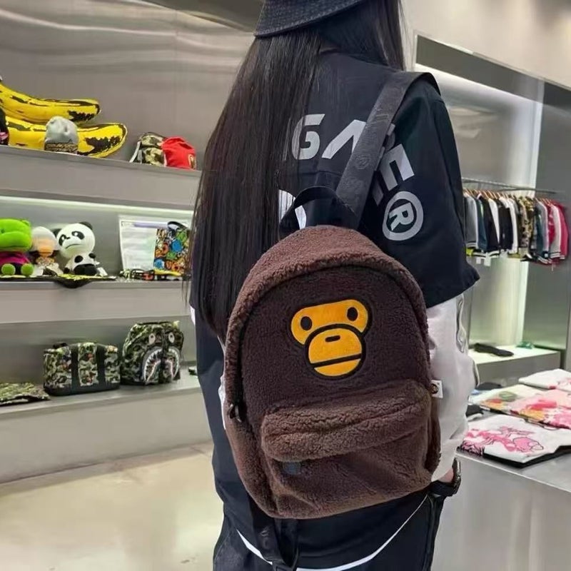 Cartoon Monkey Plush Student Backpack - Image 2