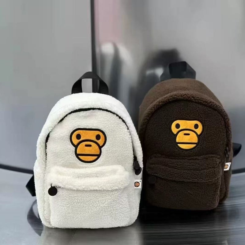 Cartoon Monkey Plush Student Backpack - Image 1