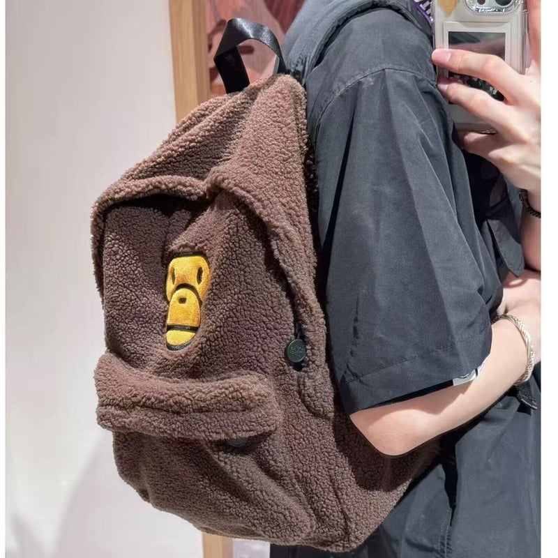 Cartoon Monkey Plush Student Backpack - Image 4