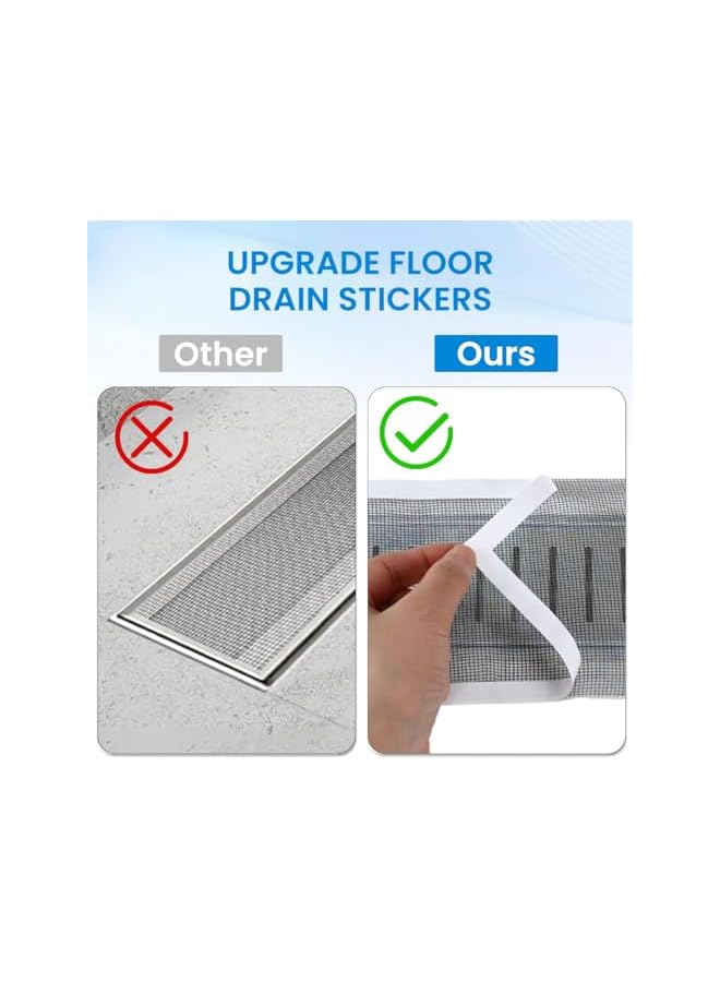 The Bros Drain Hair Catcher Mesh Self Adhesive, Cuttable DIY Shower Drain Cover Hair Catcher, 13 Foot Hair Stopper 4.72 Inch Hair Catcher for Any Length, for Laundry,Bathroom, Kitchen, Sink and Drain - Image 4