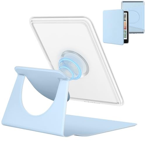 Vane Oak Magnetic Detachable 2-in-1 Stand Case for 7'' Kindle Paperwhite 12th Gen 2024 and Kindle Colorsoft Signature Edition, Slim PU Shell Cover Case with Auto Wake/Sleep, Light Blue - Image 1