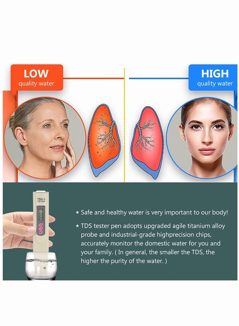 TDS المياه متر LCD جهاز اختبار المياه الرقمية مناسبة لأحواض السمك  - Image 3