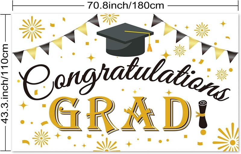 ARS Congratulations Grad Banner - Graduation Party Decoration - Image 2