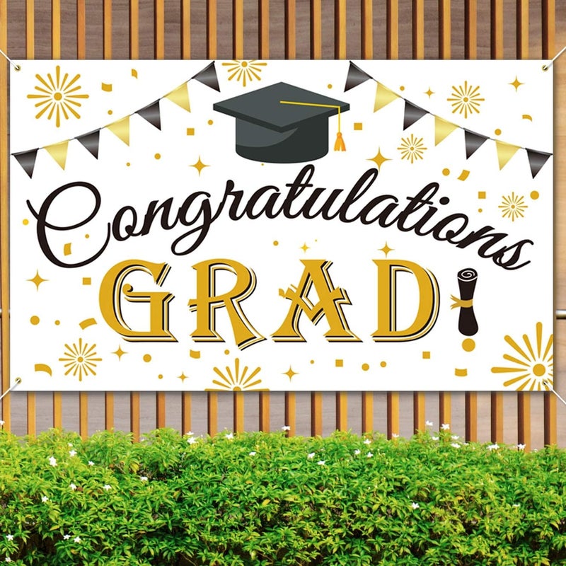 ARS Congratulations Grad Banner - Graduation Party Decoration - Image 1
