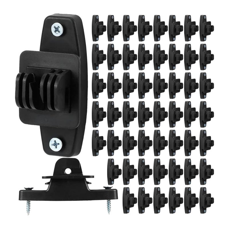 90 Pcs Black Electric Fence Insulators With Nails For Wood Post Claw Accessories - Image 2