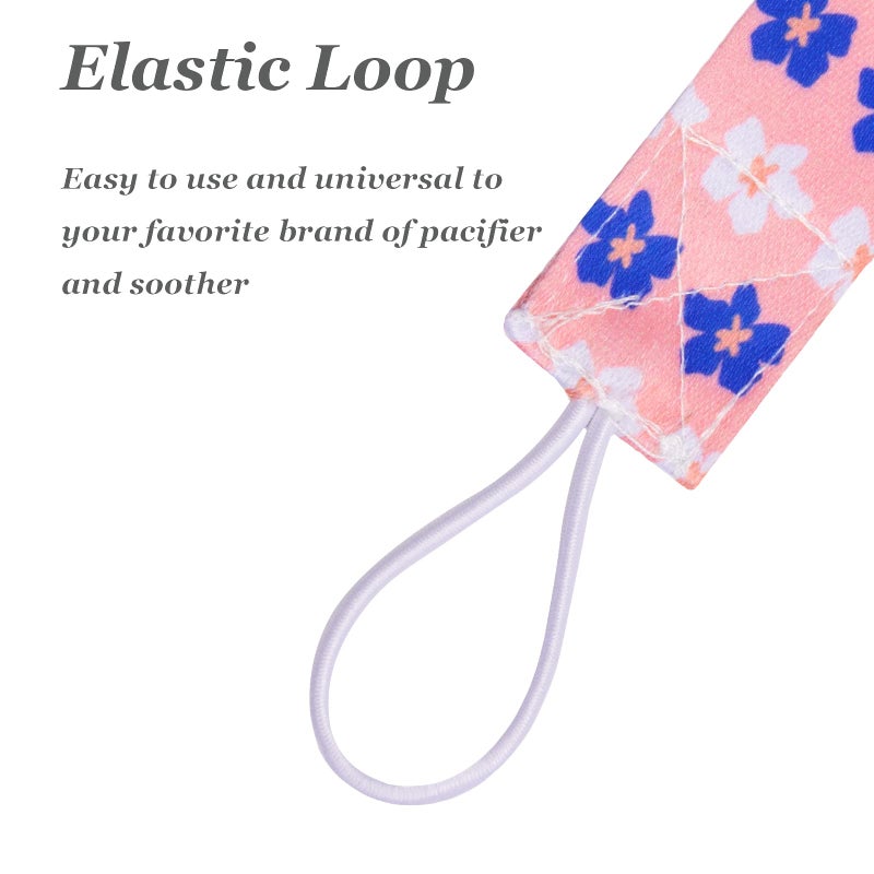 babygoal Floral Pacifier Clips, 6 Pack Binky Paci Holder Leashes Fits for Most Pacifiers and Binkies 6PB12 - Image 4