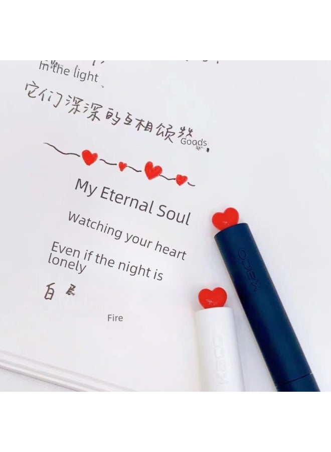 Kaco Initial Heart Gel Pen Rotating Core Creative Signature Pen Love Gift Boxed Exam Brush Water Pen 0.5 - Image 4