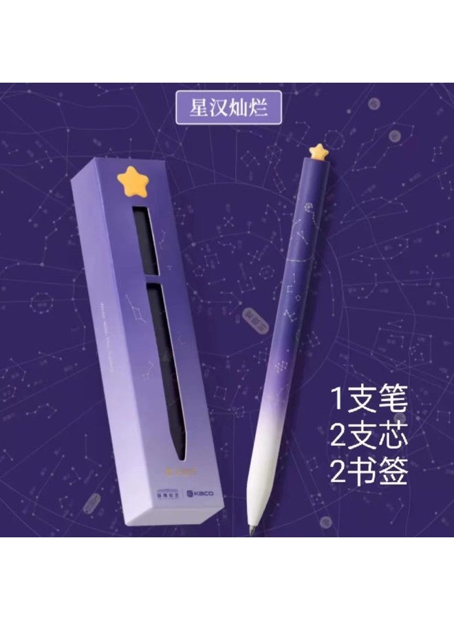 Kaco Initial Heart Gel Pen Rotating Core Creative Signature Pen Love Gift Boxed Exam Brush Water Pen 0.5 - Image 1