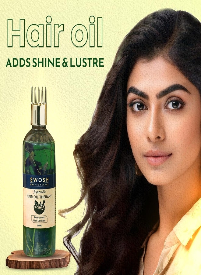 SWOSH Ayurvedic Amla, Brahmi and Bhringraj Oil For Anti Hair Fall and Dandruff With Built In Comb Applicator Bottle 100 ml Made With Natural and Herbal Jadibutti For Men and Women | 100% Vegan - Image 3