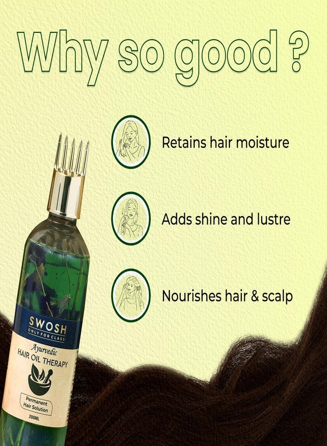 SWOSH Ayurvedic Amla, Brahmi and Bhringraj Oil For Anti Hair Fall and Dandruff With Built In Comb Applicator Bottle 100 ml Made With Natural and Herbal Jadibutti For Men and Women | 100% Vegan - Image 5